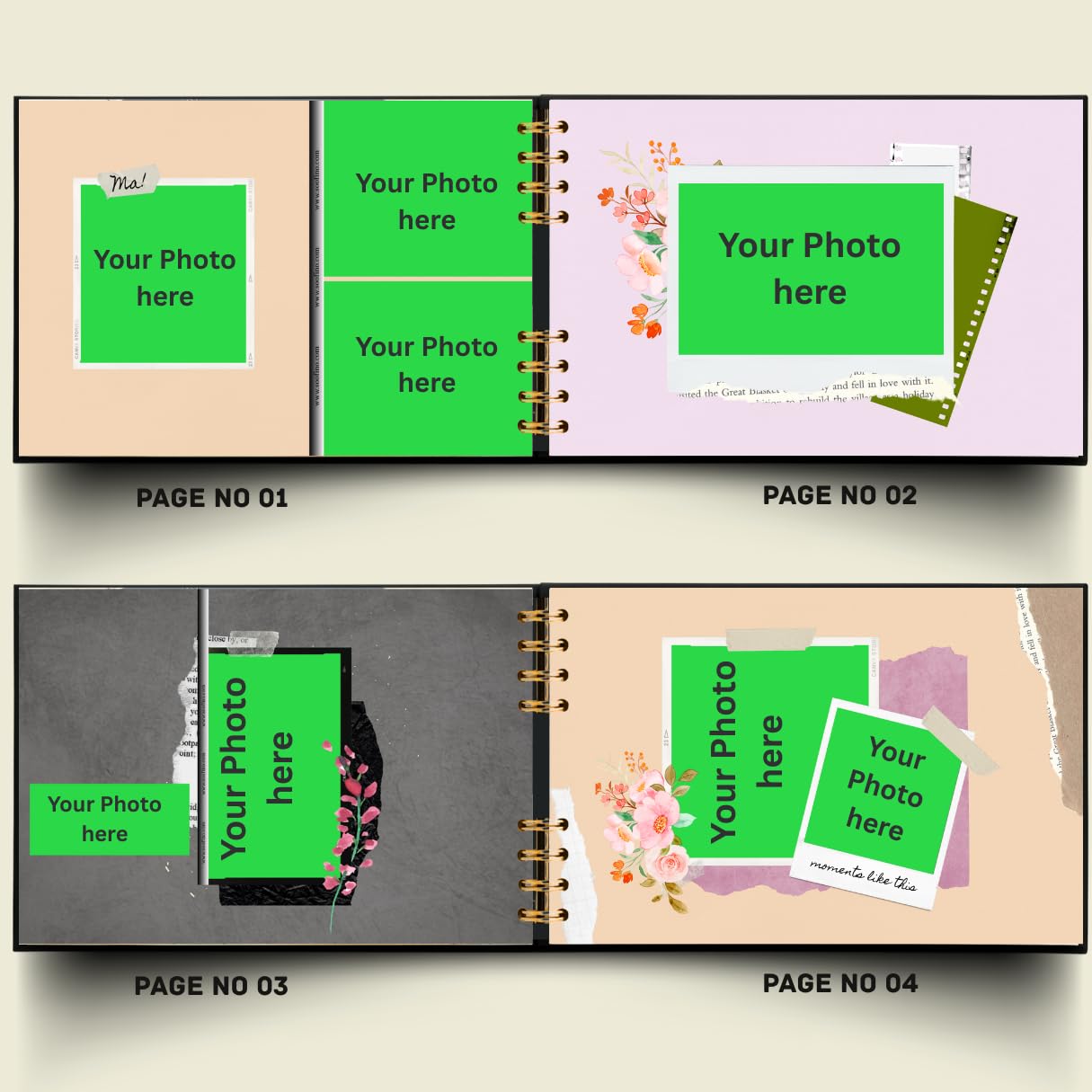 Customised Anniversary Photobook 22 pages 33 Images Premium Print | A4 size laminated hard sheet | Wedding,Couple gifting | Cover water resistance | CUSTOMISED ALL PHOTO PRINTING