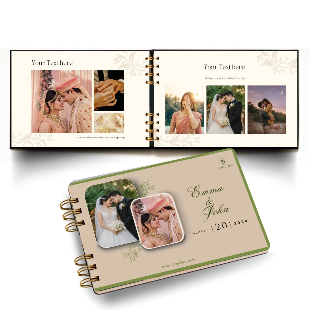 Customised Anniversary Photobook 22 pages 33 Images Premium Print | A4 size laminated hard sheet | Wedding,Couple gifting | Cover water resistance | CUSTOMISED ALL PHOTO PRINTING