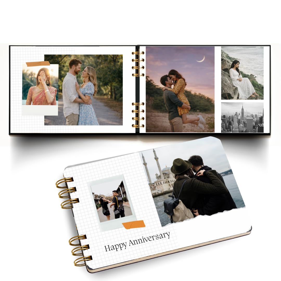 Customised Anniversary Photobook 22 pages 33 Images Premium Print | A4 size laminated hard sheet | Wedding,Couple gifting | Cover water resistance | CUSTOMISED ALL PHOTO PRINTING