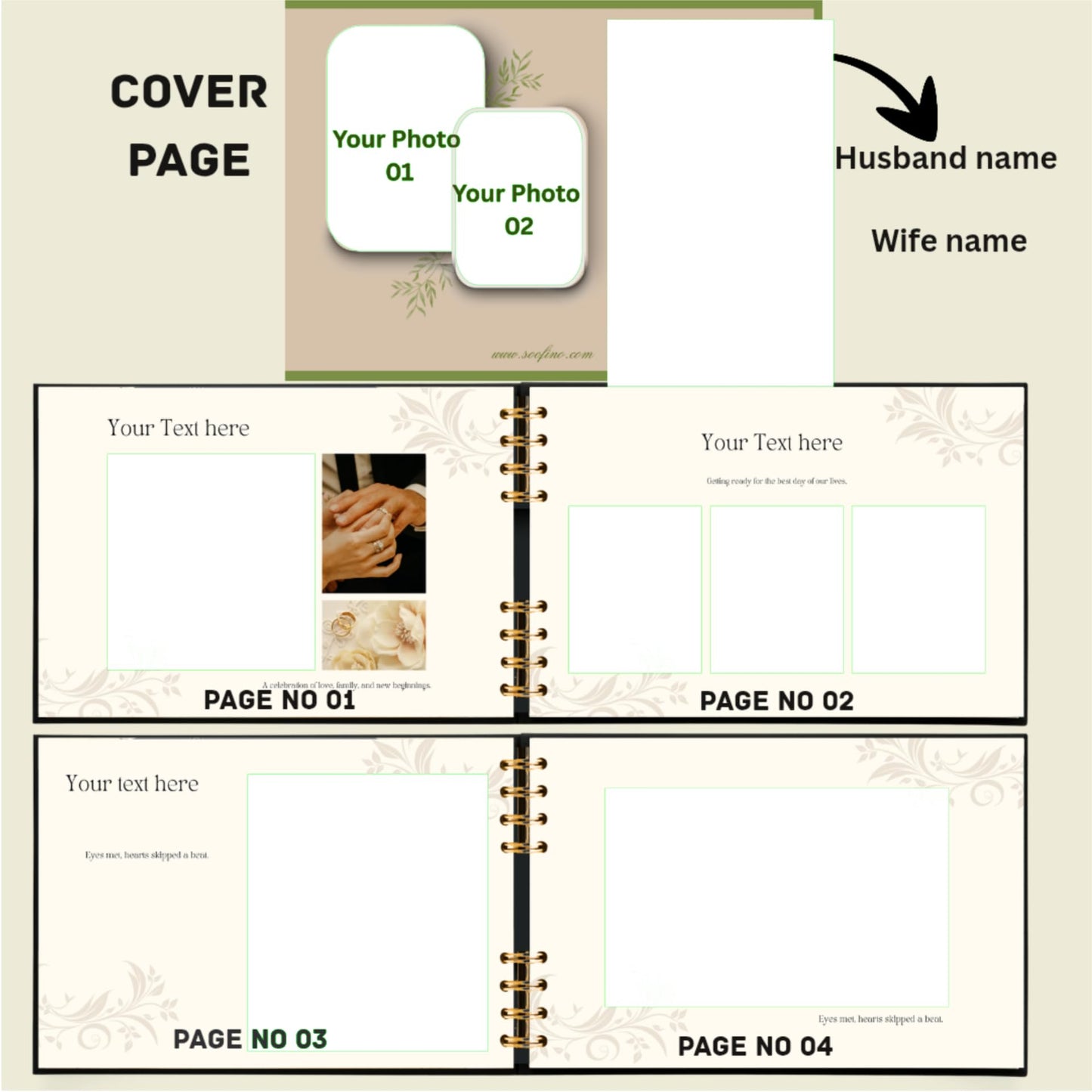 Customised Anniversary Photobook 22 pages 33 Images Premium Print | A4 size laminated hard sheet | Wedding,Couple gifting | Cover water resistance | CUSTOMISED ALL PHOTO PRINTING