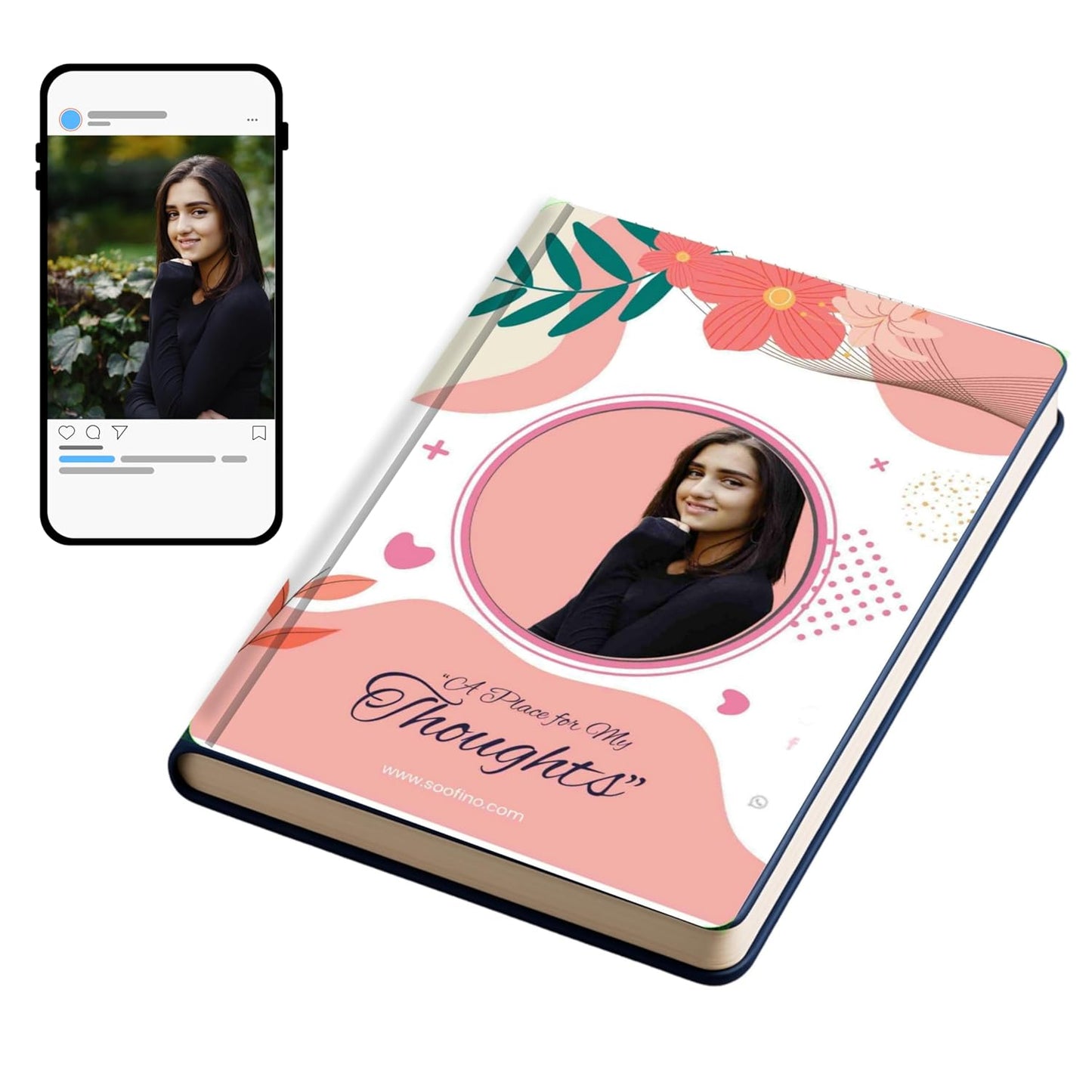 Personalized Birthday Diary with Photo & Name | A5 Unruled 160 Pages | Hardbound Premium Notebook | Special Birthday Gift for Men & Women