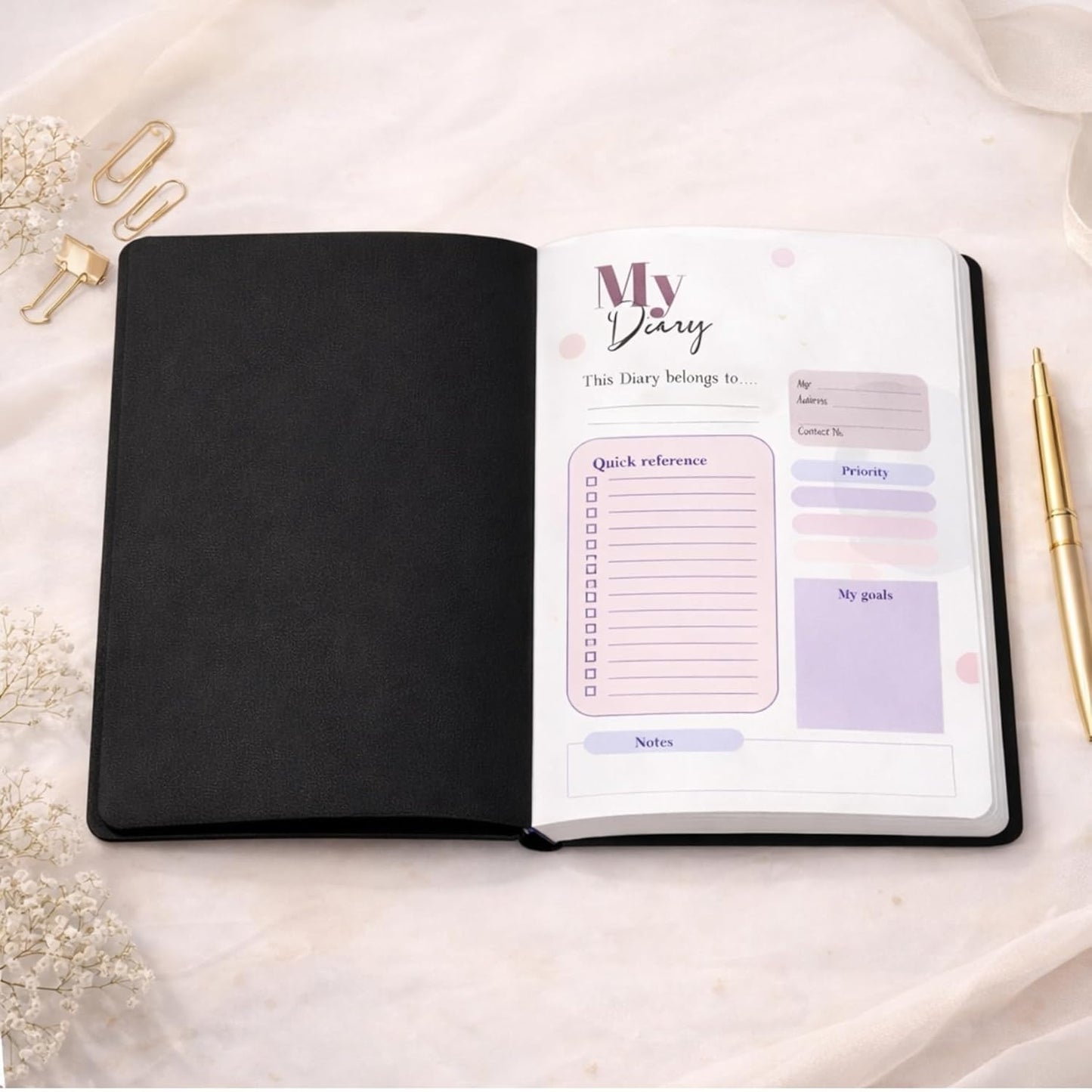 Personalized Birthday Diary with Photo & Name | A5 Unruled 160 Pages | Hardbound Premium Notebook | Special Birthday Gift for Men & Women