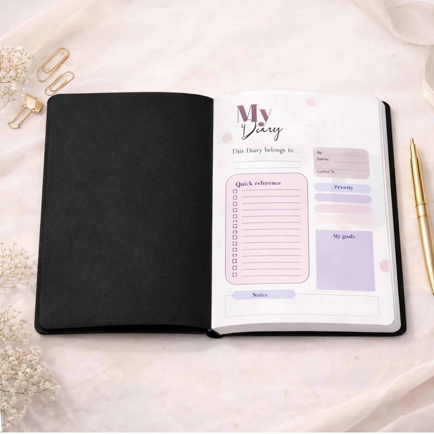 Personalized Birthday Diary with Photo & Name | A5 Unruled 160 Pages | Hardbound Premium Notebook | Special Birthday Gift for Men & Women