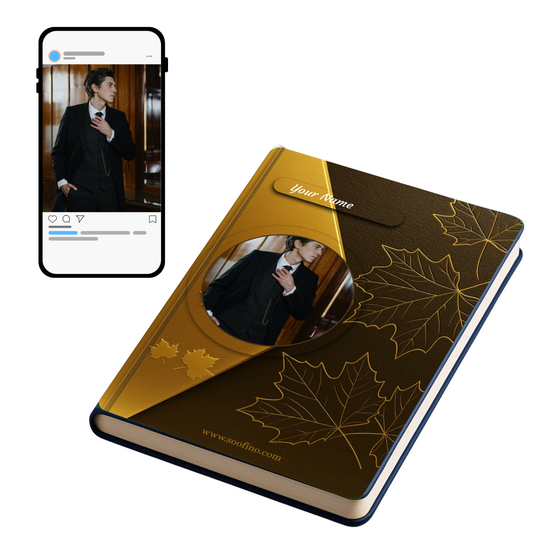 soofino Customisable Premium diary | Add your photo,name to your diary| A5 Diary Unruled 160 Pages