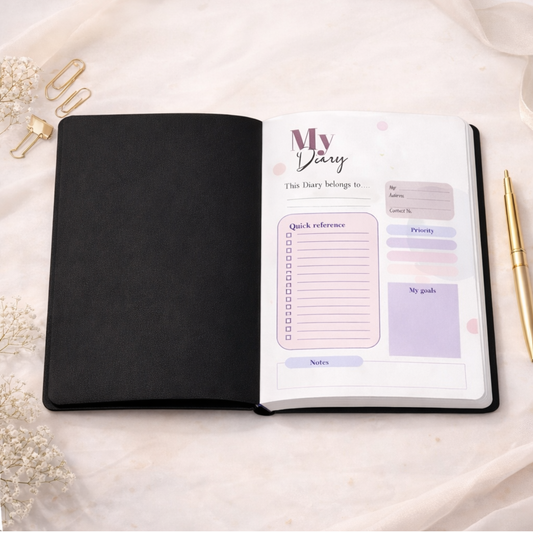 soofino Customisable Premium diary | Add your photo,name to your diary| A5 Diary Unruled 160 Pages